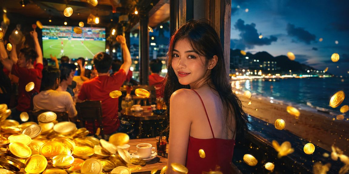 Người dùng tại Vũng Tàu ngồi cà phê và truy cập nền tảng cá cược zo3x trên điện thoại